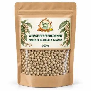 Weiße Pfefferkörner, 100 g