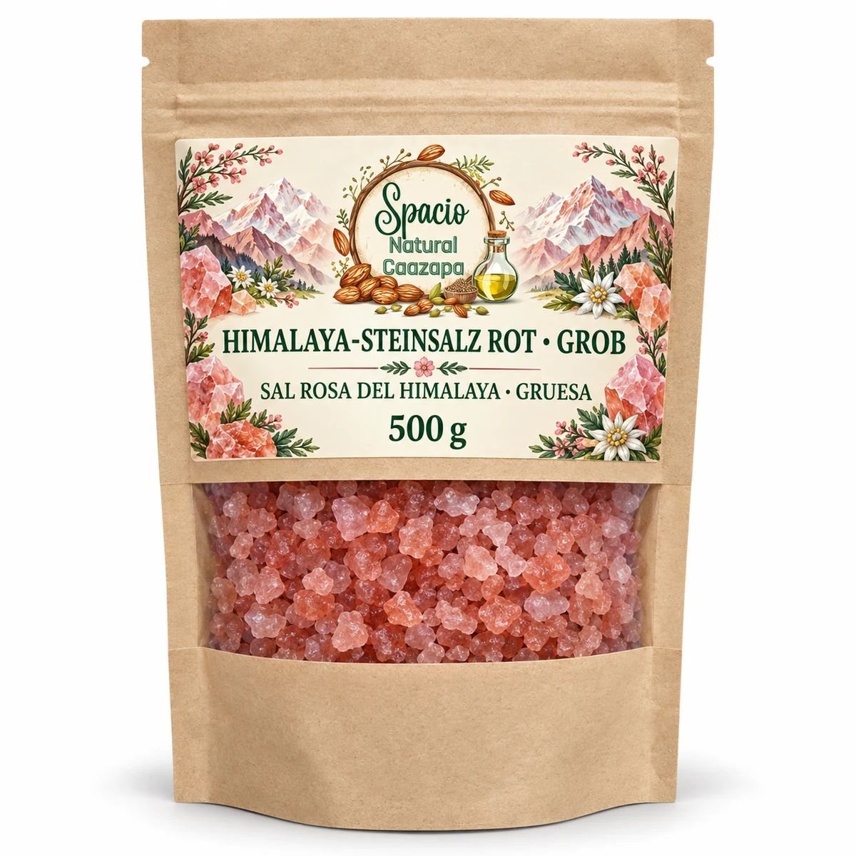 Rosa Himalaya Steinsalz, grob, 500 g